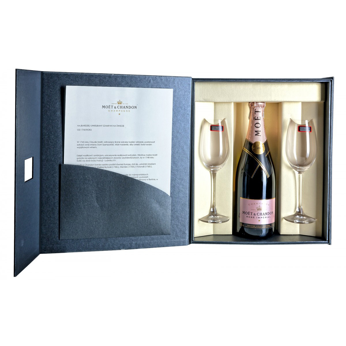 Zestaw prezentowy luksusowy - szampan Moët & Chandon Rosé Impérial