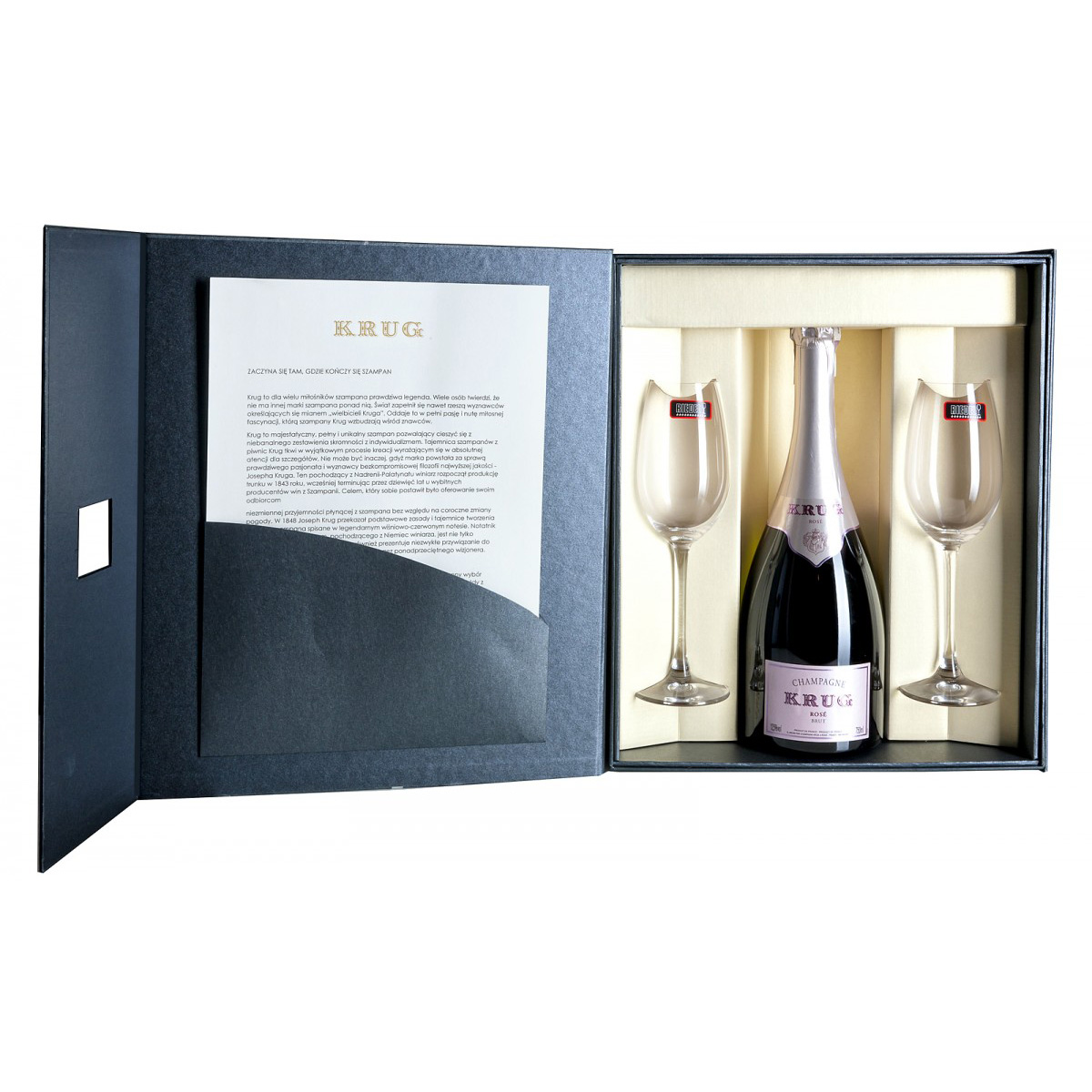Zestaw prezentowy luksusowy - szampan Krug Rosé