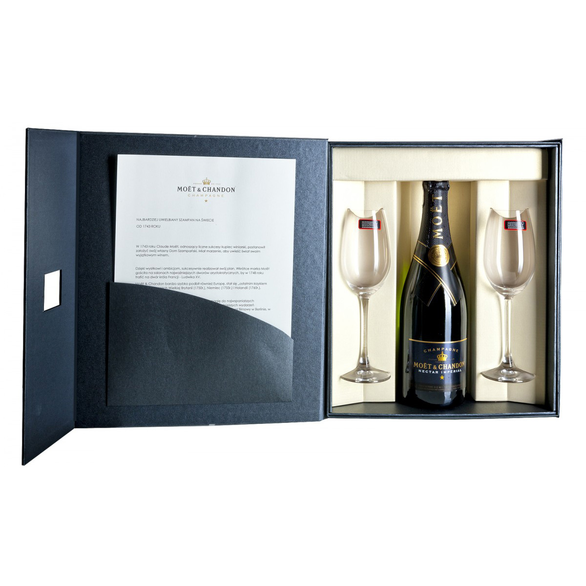 Zestaw prezentowy luksusowy - szampan Moët & Chandon Nectar Impérial