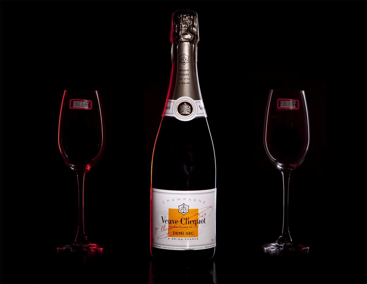 Zestaw prezentowy luksusowy - szampan Veuve Clicquot Demi-Sec